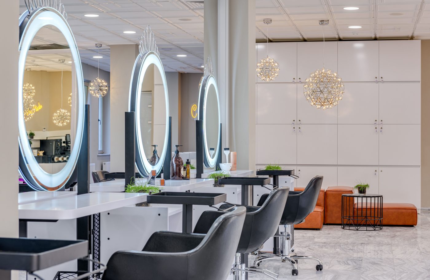 Beauty salon and spa interior